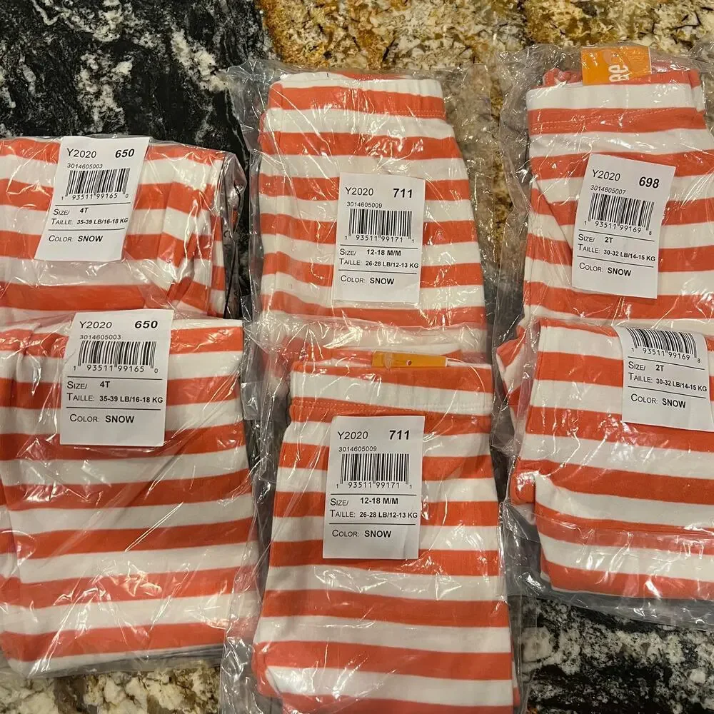 NWT Gymboree Orange & Ivory Striped Leggings & Halloween Pumpkin Top